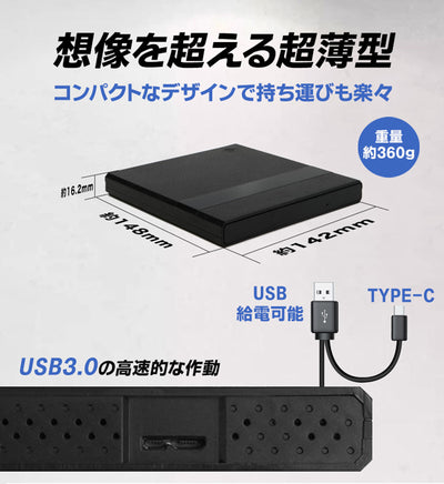 外付け CD/DVDドライブ