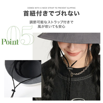 99%UVカットレディース 日除け帽子
